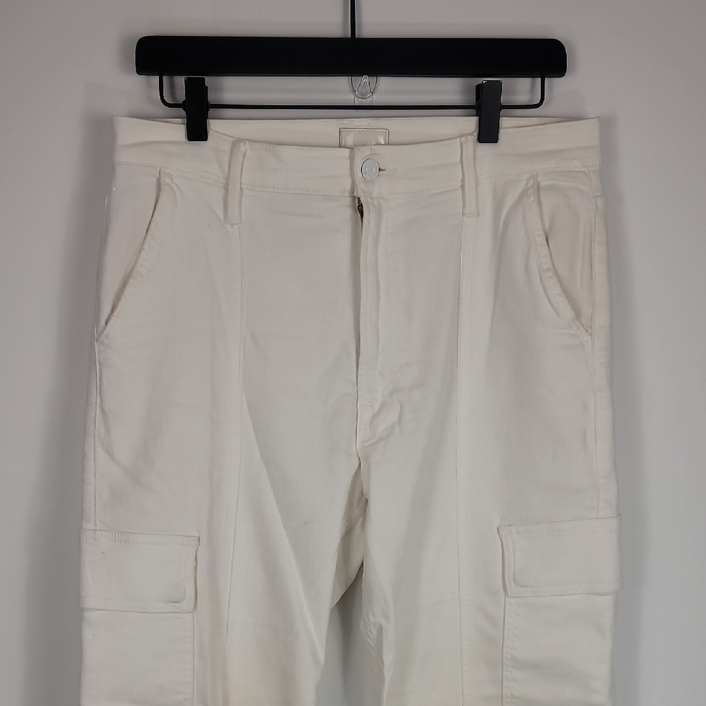 MOTHER Rambler Cargo Ankle Off-White Cargo Pants